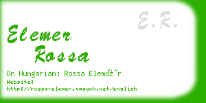 elemer rossa business card